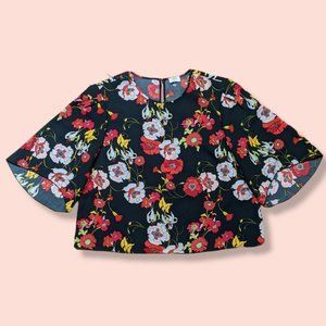 Aritzia Wilfred Cambrai Floral Silk Top Size M